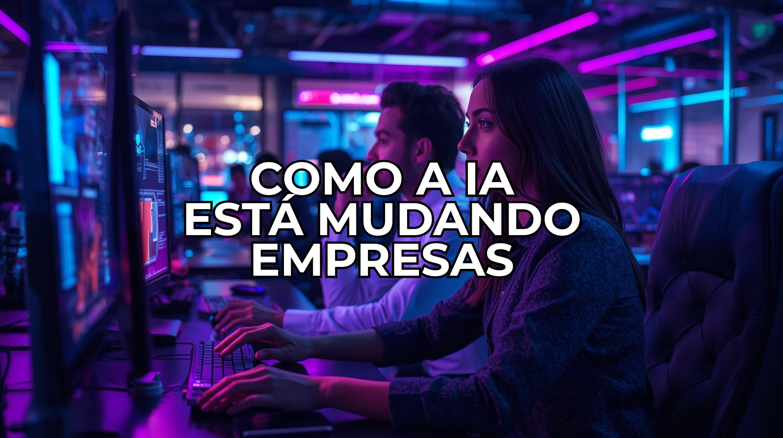 Pequena empresa utilizando inteligência artificial para automação e produtividade